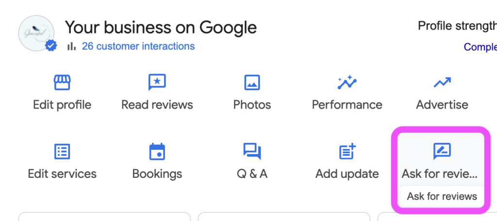 ask for a google review