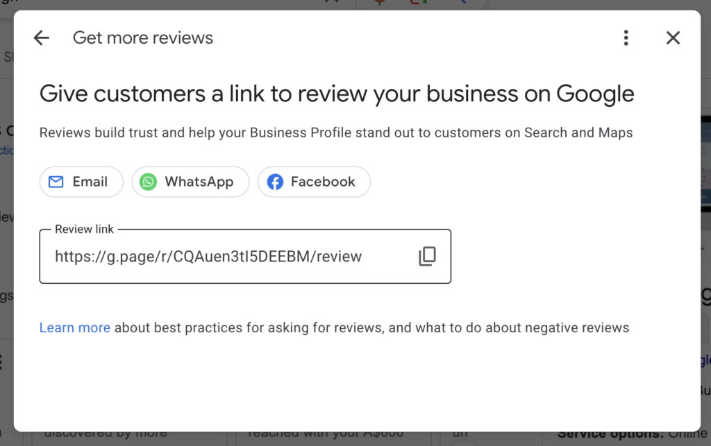 google review link