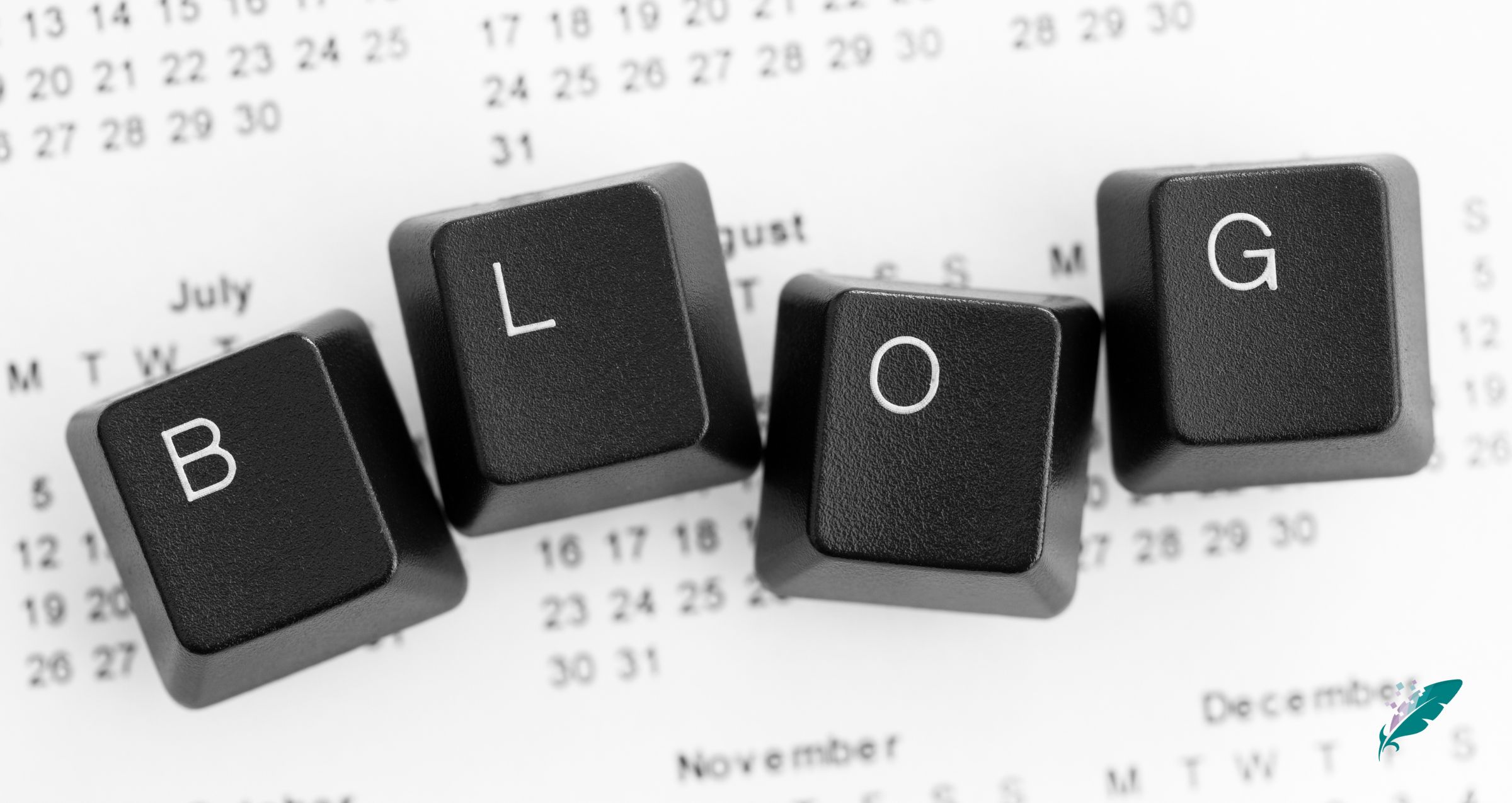 Keyboard letters spelling BLOG - for post 'How often should I blog?'